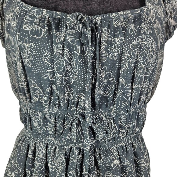 Likely Womens Moss Tiered Midi Dress Floral Short Sleeves & Square Neck Size 2 - Picture 6 of 14